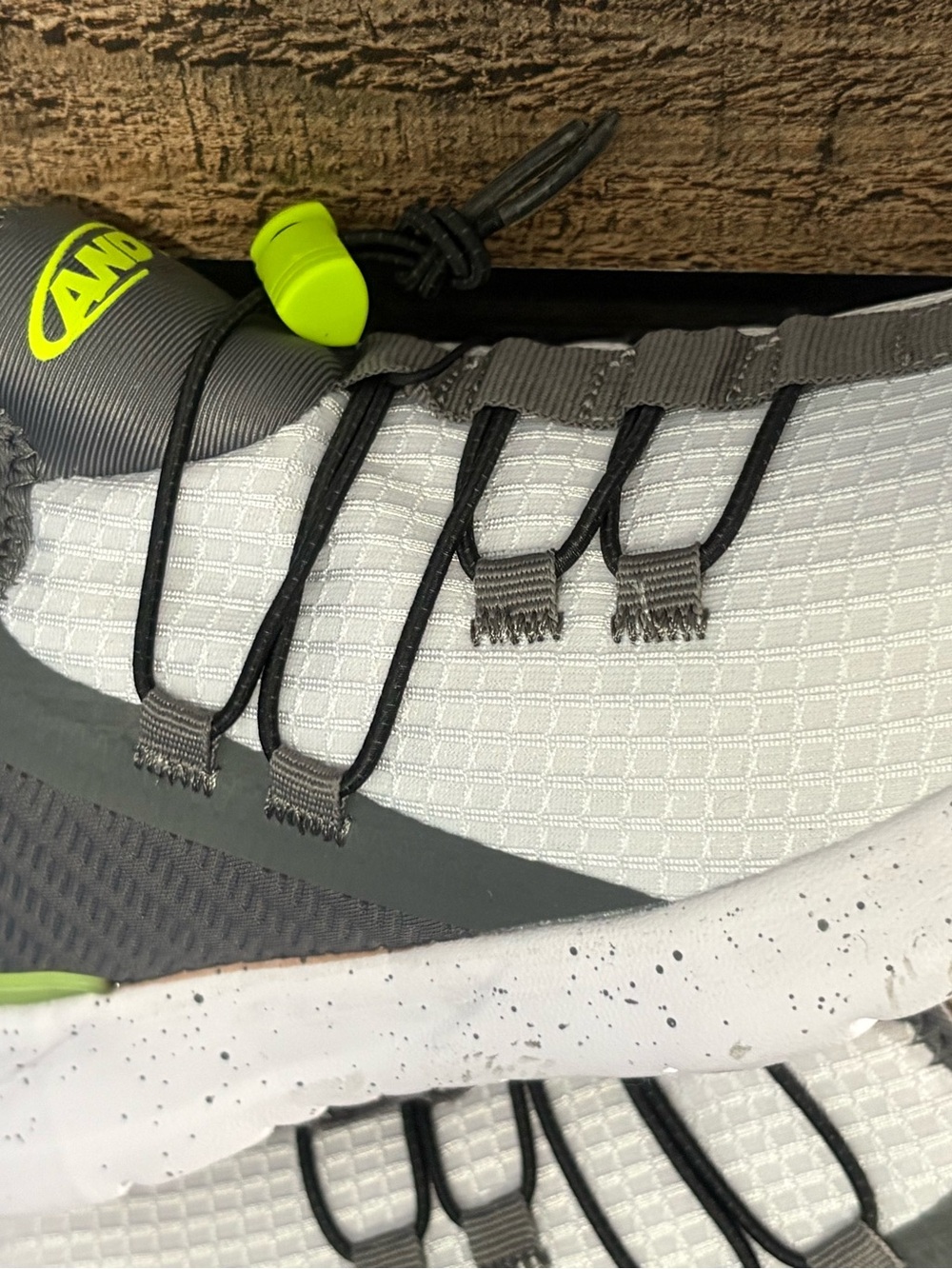 And1 Kids Sneakers - White, Gray & Neon Green Accent - Picture 3 of 6